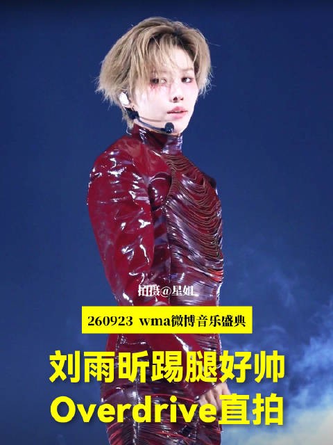 刘雨昕WMA盛典献唱Overdrive,踢腿动作酷炫