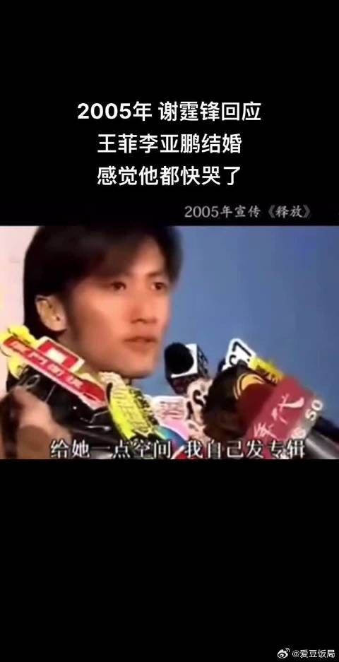 2005年谢霆锋回应王菲李亚鹏结婚,感觉他都要哭了