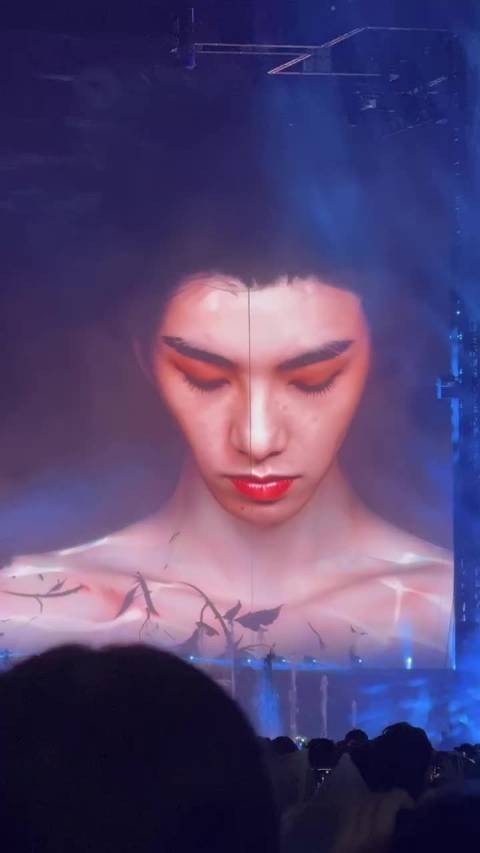 欧买噶，华晨宇蜉蝣新的舞美这段创意太牛了