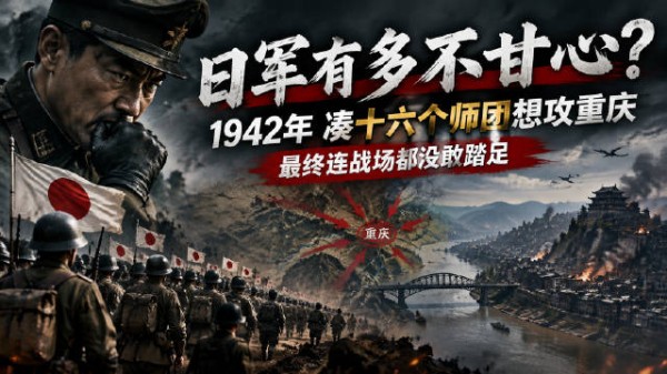 日军有多不甘心？1942年凑十六个师团想攻重庆，最终连战场都没敢踏足