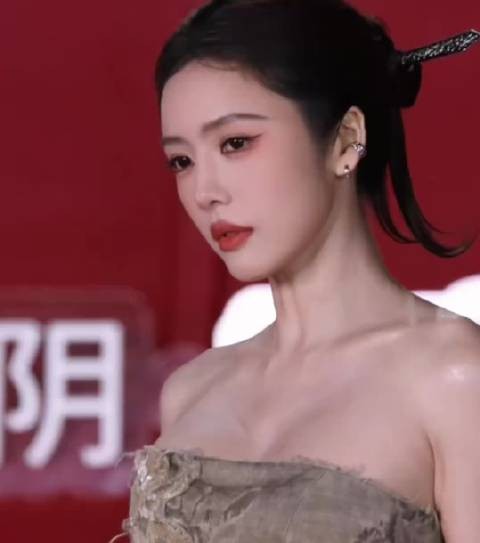 蔡文静穿纸裙走红毯，好有创意，我该用什么词汇去描写蔡文静的美